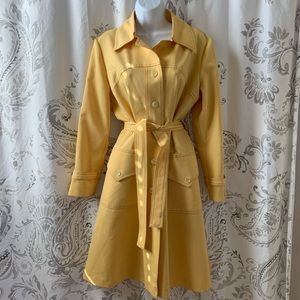 Vintage Yellow Trench Coat